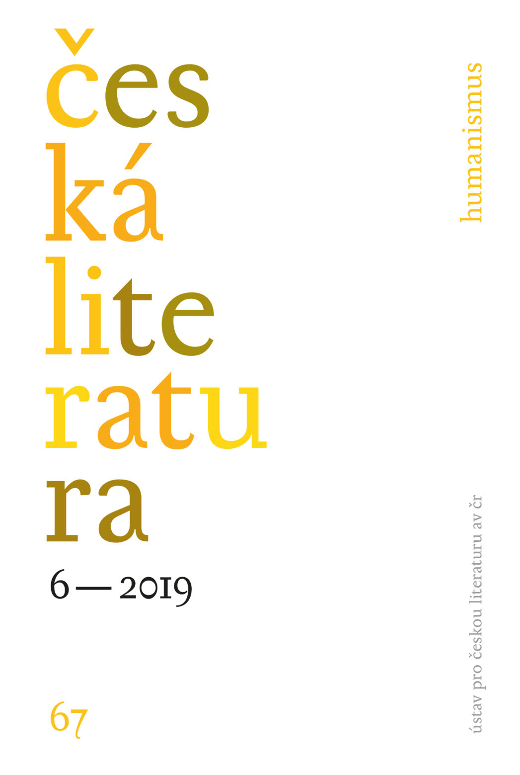 Česká literatura 6 – 2019